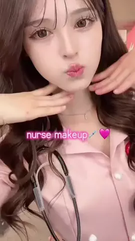 ジェニのTikTok PR投稿：ナースコスした日のメイク紹介♡ #NiziU#らぶえも #PR