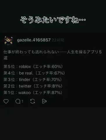 SのTikTok投稿