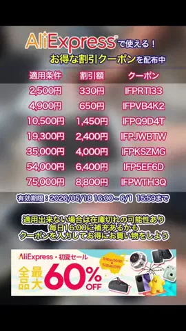 アリエククーポンの四葉のTikTok投稿