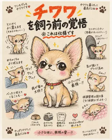 都内のチワワのTikTok投稿