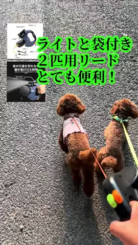 ちーちゃん💖ハピネス🍀ラッピー🐶🐶のTikTok PR投稿：リードも絡みにくいから とても便利⭐️ ライトもうんち…