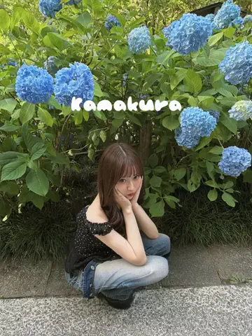 maikaのTikTok PR投稿：今年も紫陽花がみたくて前日に決めた鎌倉デート🩵 ねり…