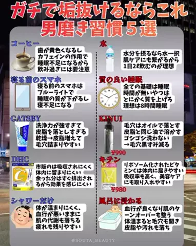 颯太@メンズ肌改善のTikTok投稿