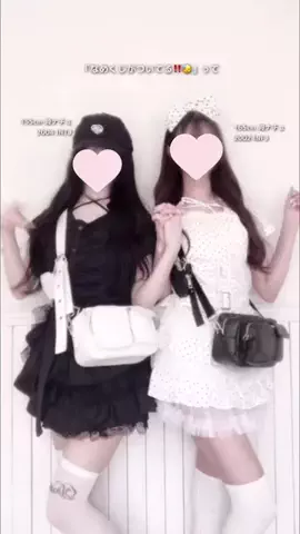 𝒎 𝒊 𝒌 𝒐のTikTok PR投稿：ワンピおそろいしたら天使と悪魔みたいになったψ(⃔ˆ꜆…