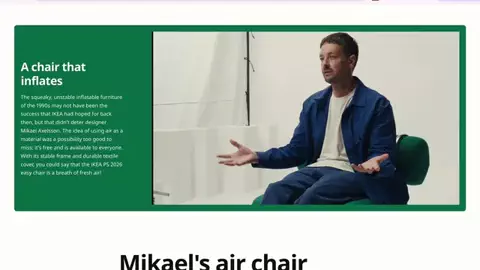 キオク的サンサクのTikTok PR投稿：#pr 空気で膨らむ椅子！🎈 IKEAから新発売するEasy Chairはコ…