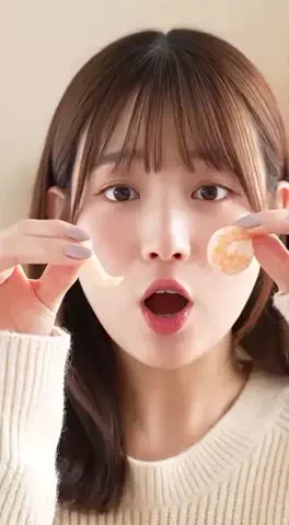 言葉の魔法のTikTok PR投稿：リピート確定👍特大むきえび🍤 #甲羅組 #えび #食事 #pr @…