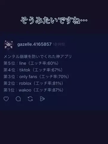 SのTikTok投稿