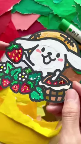 【ちぎり絵×切り絵】紙切ちぎりのTikTok投稿