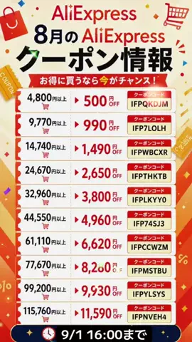 アリエククーポンの四葉のTikTok投稿